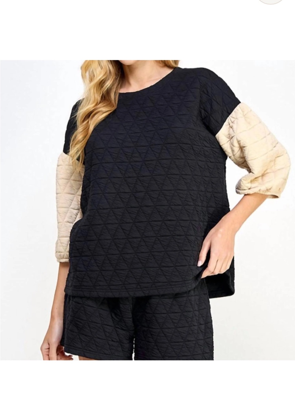 See and Be Seen Quilted Top with Puff Sleeves